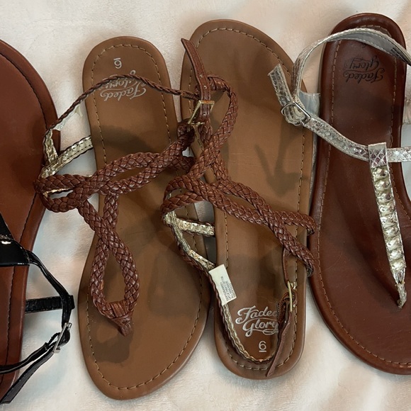 Lot of Sandals. Size 6 and the black pair is a 7 1/2. I wore them all though! - Picture 3 of 4